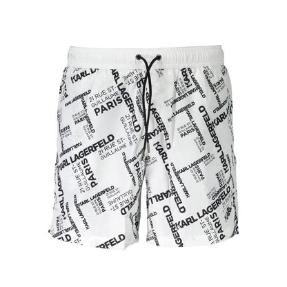 White Polyester Swimwear