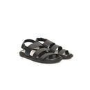 Black Leather Men Sandal