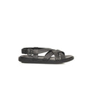 Black Leather Men Sandal
