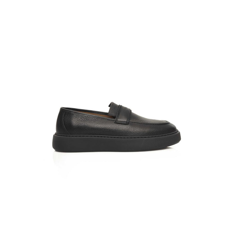 Black Cowhide Loafer