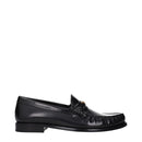 Black Leather Slip-On Loafers