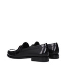 Black Leather Slip-On Loafers