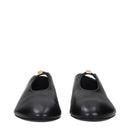 Black Leather Ballet Flats