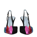 Black Leather High Heel Pumps