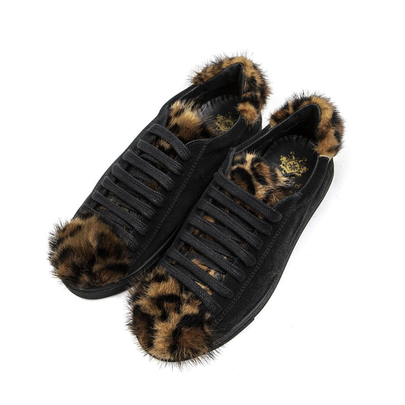 Black Leather Sneaker