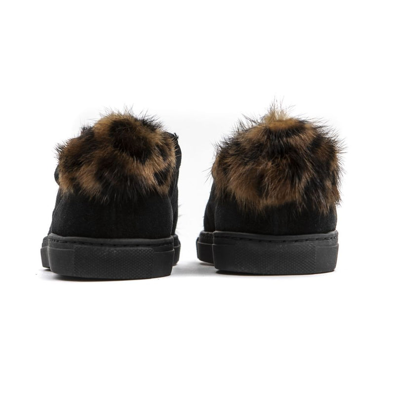 Black Leather Sneaker