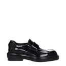 Black Leather Slip-On Loafers