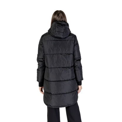 Black Polyester Jackets & Coat